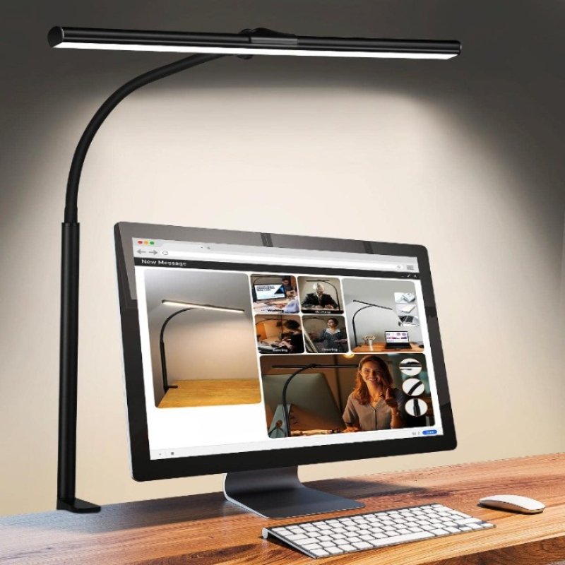 LED Schreibtischlampe mit Klemme und 25 Lichtmodi