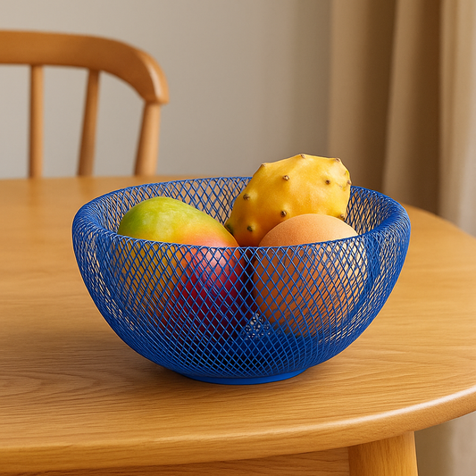 Stahl-Mesh Obstkorb mit Belüftung – Frische Aufbewahrung in modernem Design