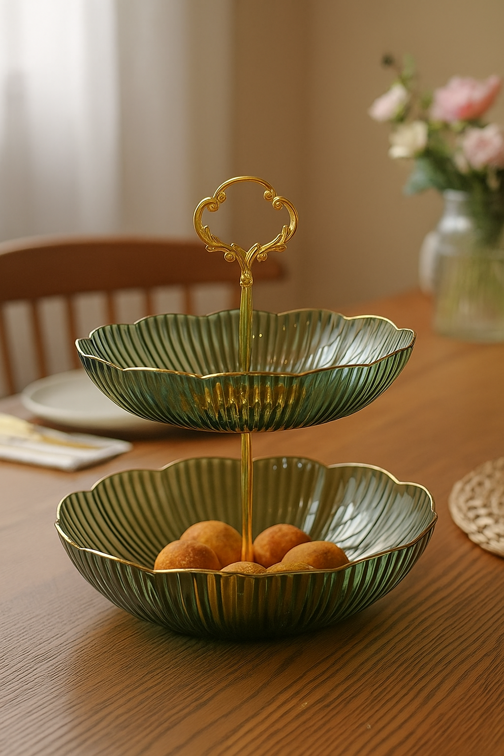 3-stöckige Obstschale – Moderner Organizer für Küche und Esstisch