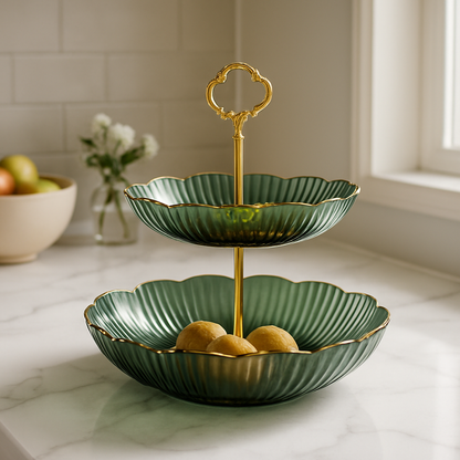 3-stöckige Obstschale – Moderner Organizer für Küche und Esstisch