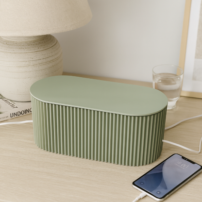 Kabelorganizer-Box mit Deckel – Macaron-Farben