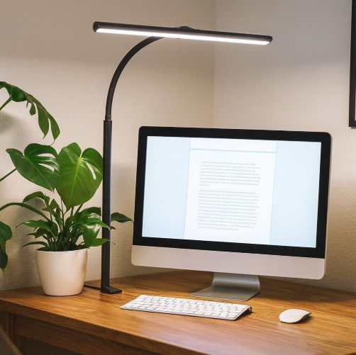 LED Schreibtischlampe mit Klemme und 25 Lichtmodi